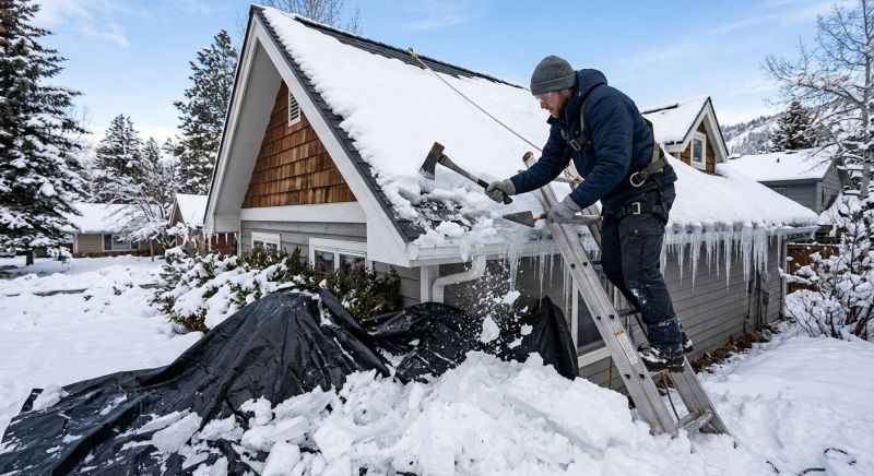 Roof Ice Dam Removal in Columbia, MO